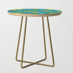 Mid Century Blue and Green Forest Side Table Gallery Image 1
