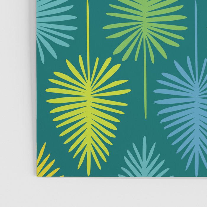 Mid Century Blue and Green Forest Poster Gallery Image 3