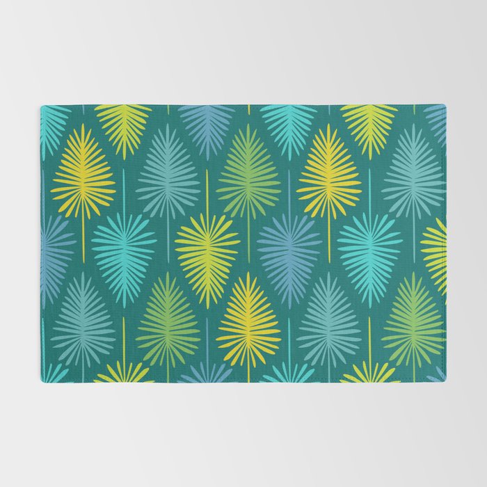 Mid Century Blue and Green Forest Rug Gallery Image 2