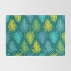Mid Century Blue and Green Forest Rug Gallery Image 2