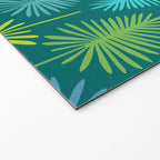 Mid Century Blue and Green Forest Welcome Mat Gallery Image 2