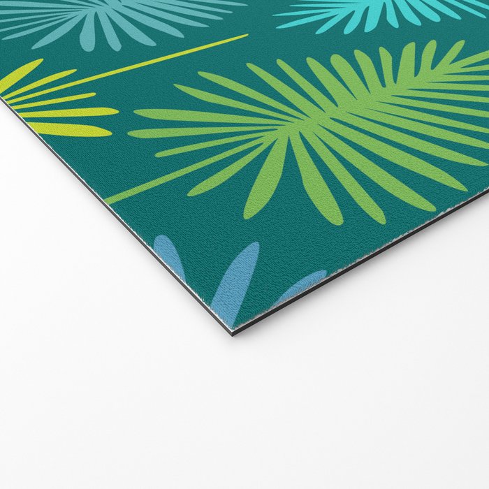 Mid Century Blue and Green Forest Welcome Mat Gallery Image 2