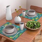 Mid Century Blue and Green Forest Placemat Gallery Image 2