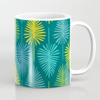 Mid Century Blue and Green Forest Coffee Mug Gallery Image 1