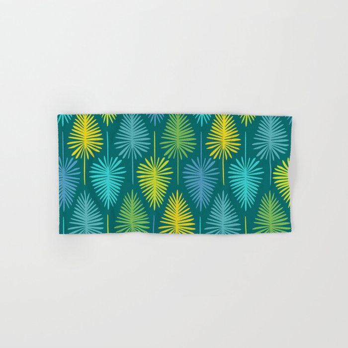 Mid Century Blue and Green Forest Towels Gallery Image 1