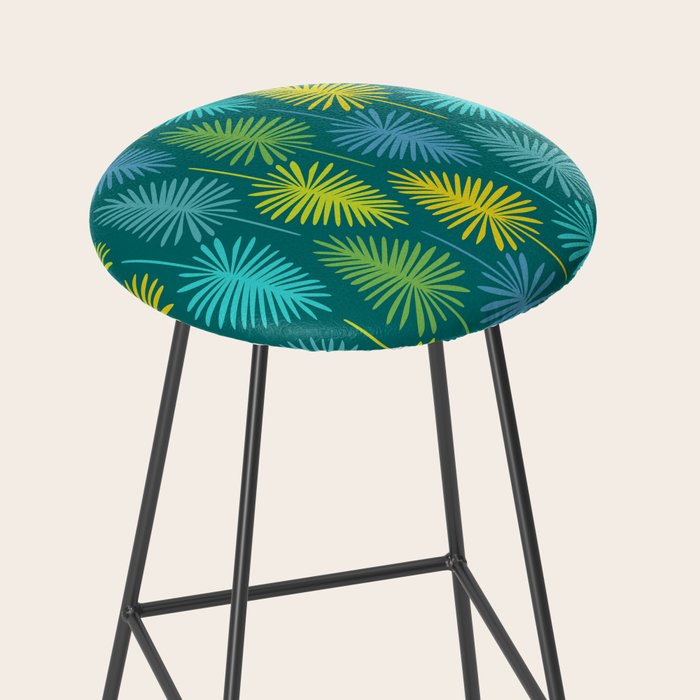 Mid Century Blue and Green Forest Stool Gallery Image 2
