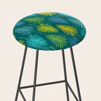 Mid Century Blue and Green Forest Stool Gallery Image 2