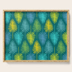 Mid Century Blue and Green Forest Serving Tray Gallery Image 1
