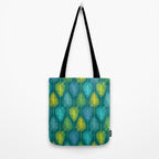 Mid Century Blue and Green Forest Tote Bag Gallery Image 2