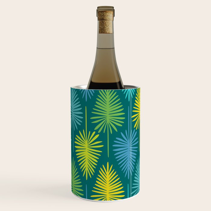 Mid Century Blue and Green Forest Wine Chiller Gallery Image 1