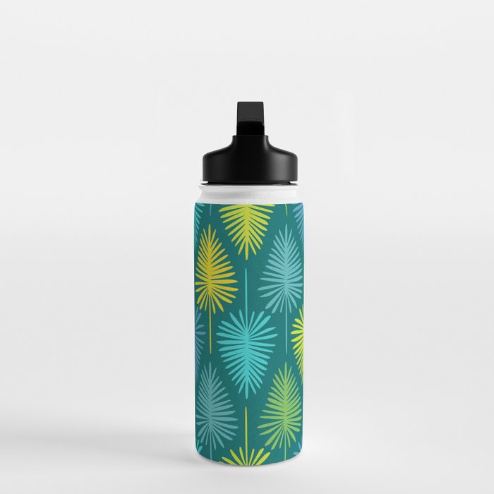 Mid Century Blue and Green Forest Water Bottle Gallery Image 3