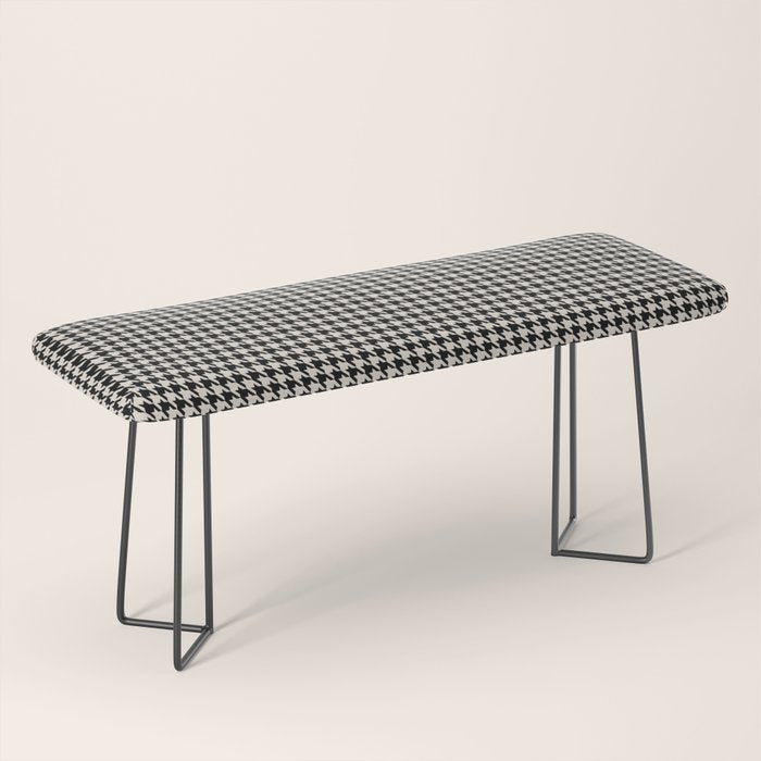 Scandinavian Modern Houndstooth Bench Gallery Image 1