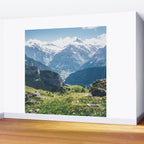 Swiss Alps Summer Landscape - Nature Photography - Jungfrau Mountain Peak Wall Mural Gallery Image 2