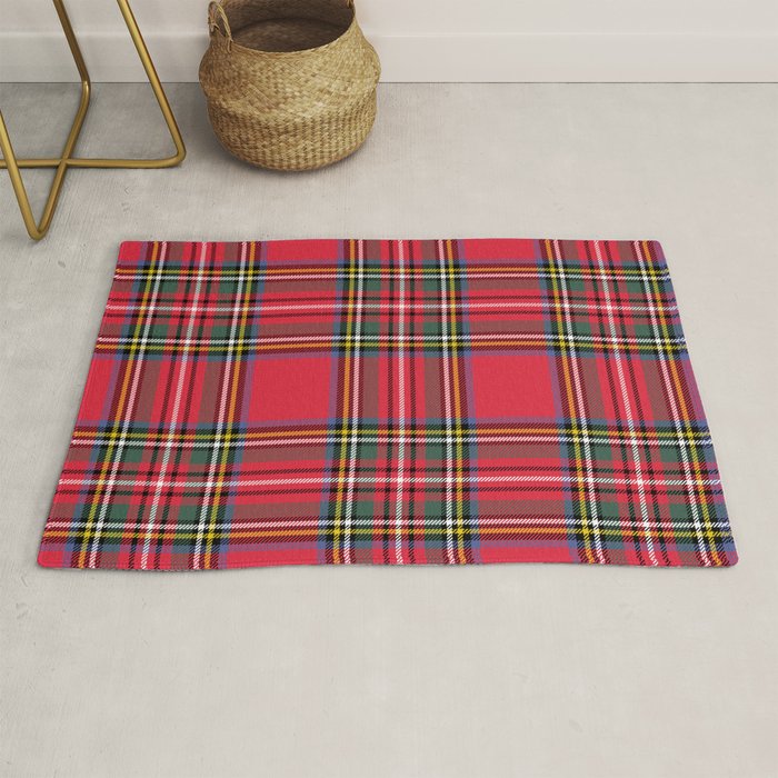 Red & Green Tartan Pattern Rug Gallery Image 1