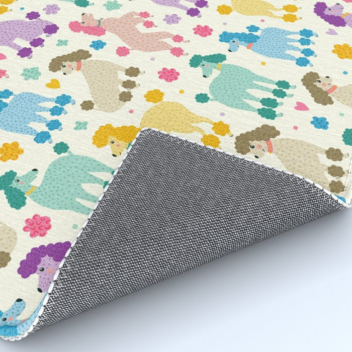 Rainbow Poodles by Veronique de Jong Rug Gallery Image 4