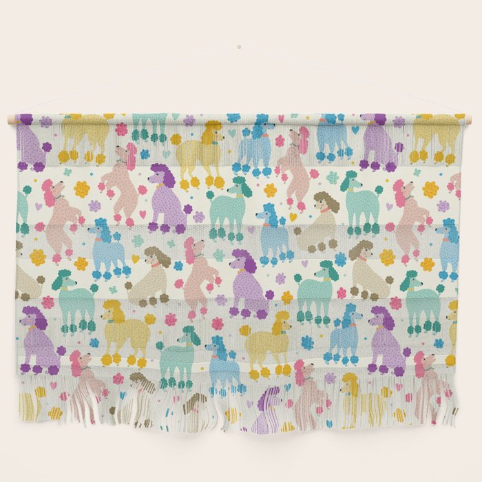 Rainbow Poodles by Veronique de Jong Wall Hanging Gallery Image 1
