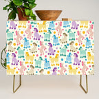 Rainbow Poodles by Veronique de Jong Credenza Gallery Image 1