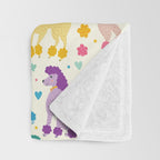 Rainbow Poodles by Veronique de Jong Throw Blanket Gallery Image 3