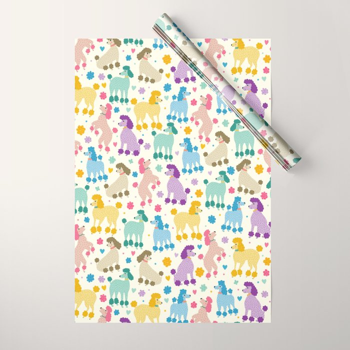 Rainbow Poodles by Veronique de Jong Wrapping Paper Gallery Image 1
