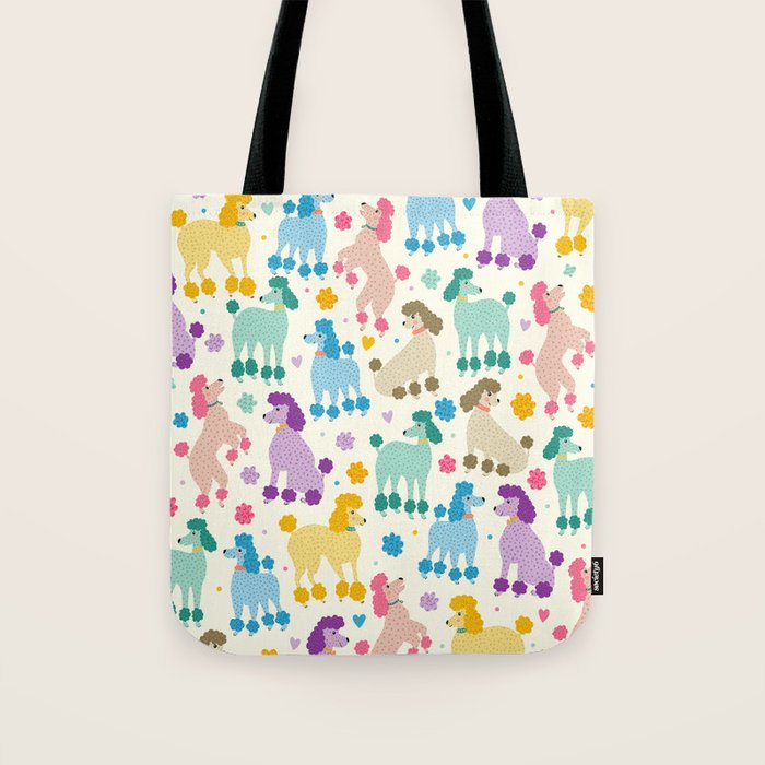 Rainbow Poodles by Veronique de Jong Tote Bag Gallery Image 1