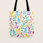 Rainbow Poodles by Veronique de Jong Tote Bag Gallery Image 1