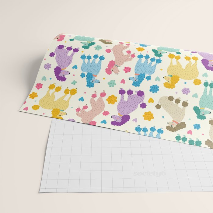 Rainbow Poodles by Veronique de Jong Wrapping Paper Gallery Image 2