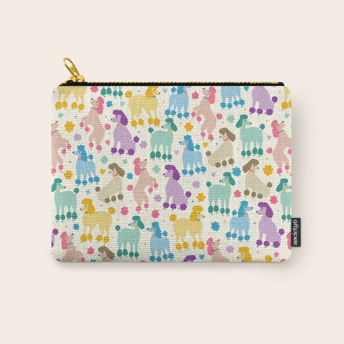 Rainbow Poodles by Veronique de Jong Carry All Pouch Gallery Image 1