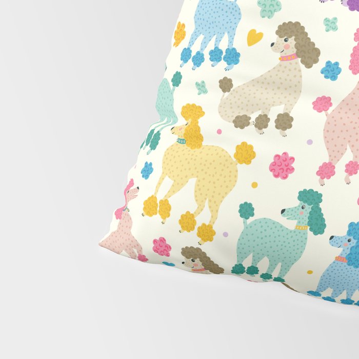 Rainbow Poodles by Veronique de Jong Pillow Sham Gallery Image 4
