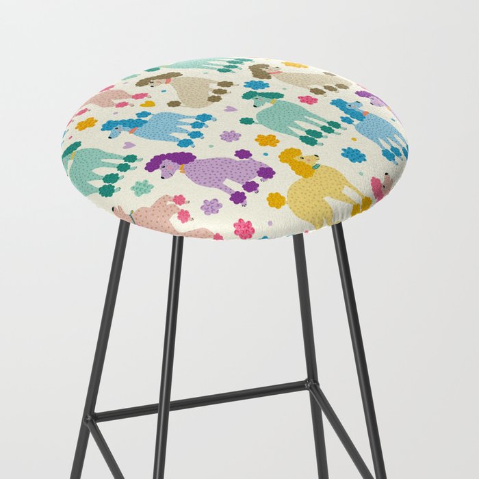 Rainbow Poodles by Veronique de Jong Stool Gallery Image 2