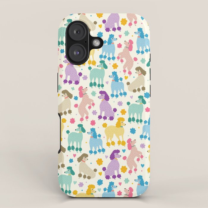 Rainbow Poodles by Veronique de Jong iPhone Case Gallery Image 1