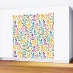 Rainbow Poodles by Veronique de Jong Wall Mural Gallery Image 2