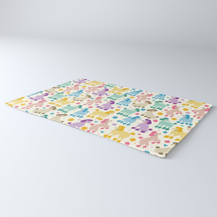 Rainbow Poodles by Veronique de Jong Rug Gallery Image 3
