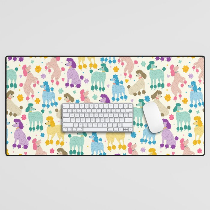 Rainbow Poodles by Veronique de Jong Desk Mat Gallery Image 1