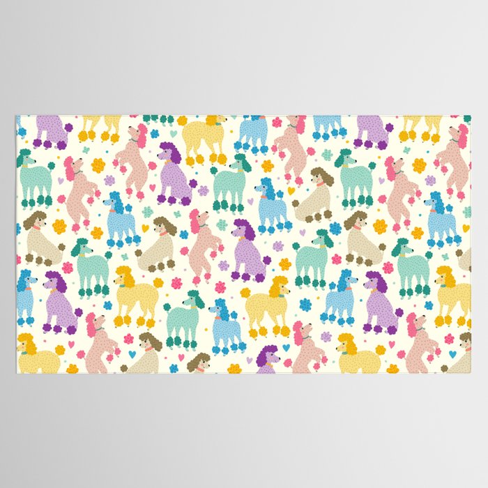 Rainbow Poodles by Veronique de Jong Tablecloth Gallery Image 2