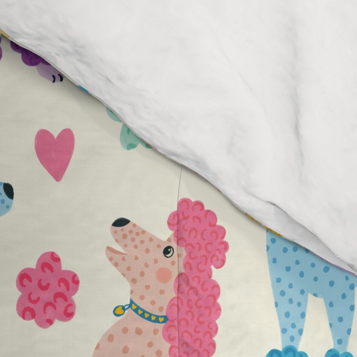 Rainbow Poodles by Veronique de Jong Comforter Gallery Image 4