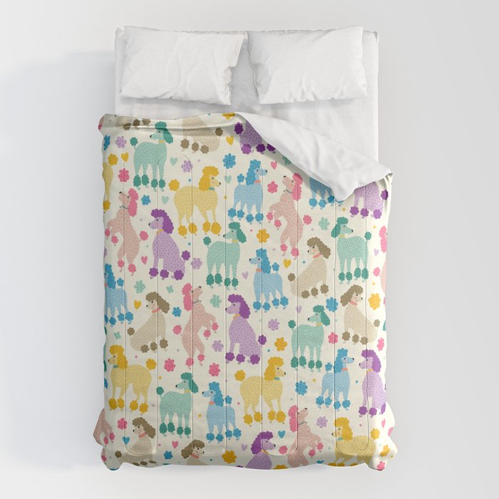 Rainbow Poodles by Veronique de Jong Comforter Gallery Image 1