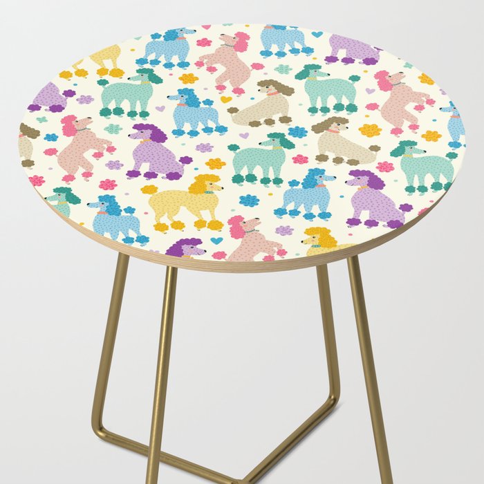 Rainbow Poodles by Veronique de Jong Side Table Gallery Image 2