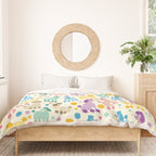Rainbow Poodles by Veronique de Jong Duvet Cover Gallery Image 3