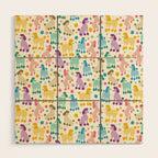 Rainbow Poodles by Veronique de Jong Wood Wall Art Gallery Image 1