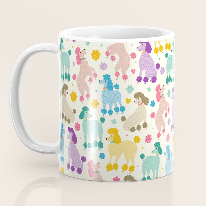 Rainbow Poodles by Veronique de Jong Coffee Mug Gallery Image 3