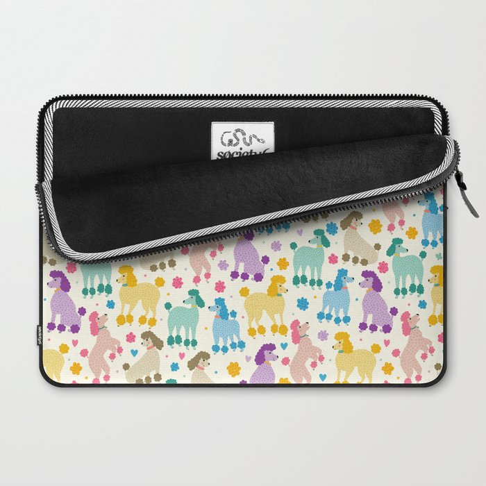 Rainbow Poodles by Veronique de Jong Laptop Sleeve Gallery Image 2