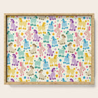Rainbow Poodles by Veronique de Jong Serving Tray Gallery Image 1