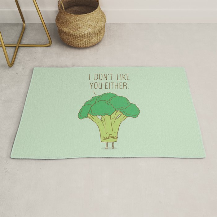 Broccoli don't like you either Rug Gallery Image 1