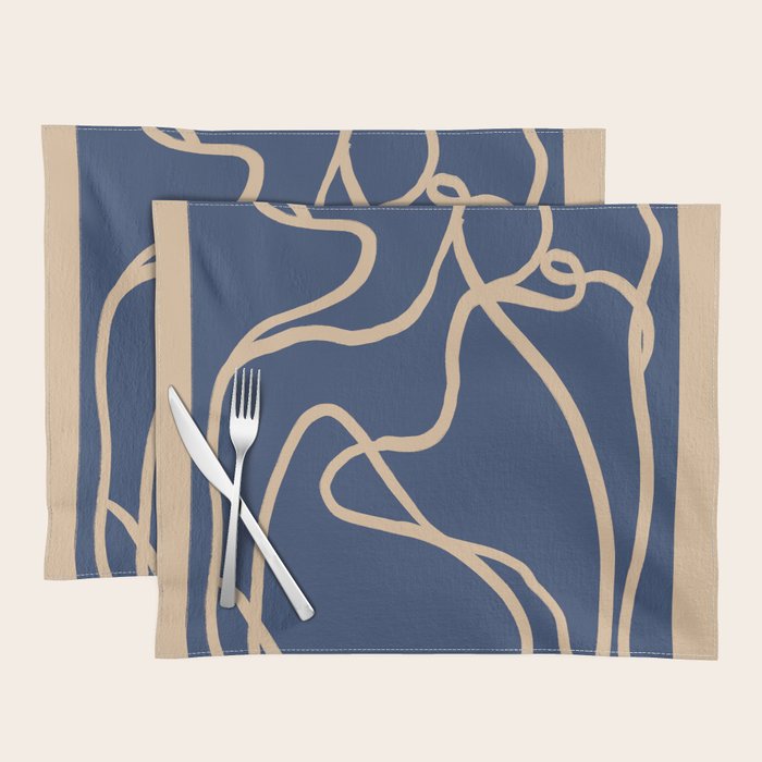 Abstract Line Art Cat 6 Placemat Gallery Image 1
