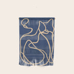 Abstract Line Art Cat 6 Wall Hanging Gallery Image 1