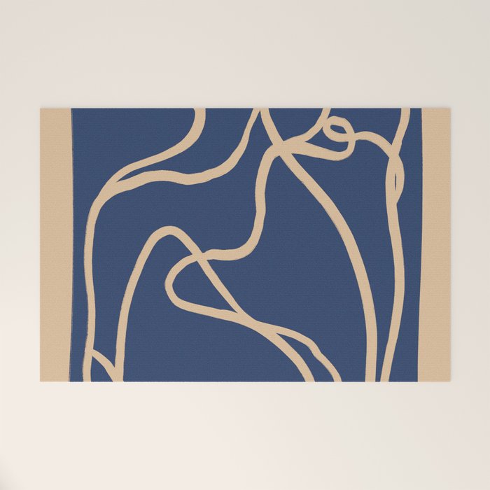 Abstract Line Art Cat 6 Welcome Mat Gallery Image 1