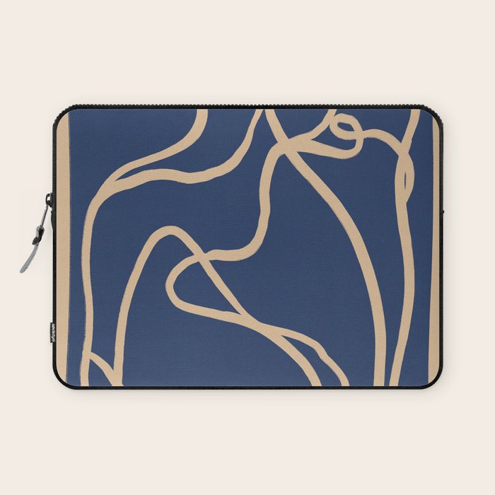 Abstract Line Art Cat 6 Laptop Sleeve Gallery Image 1