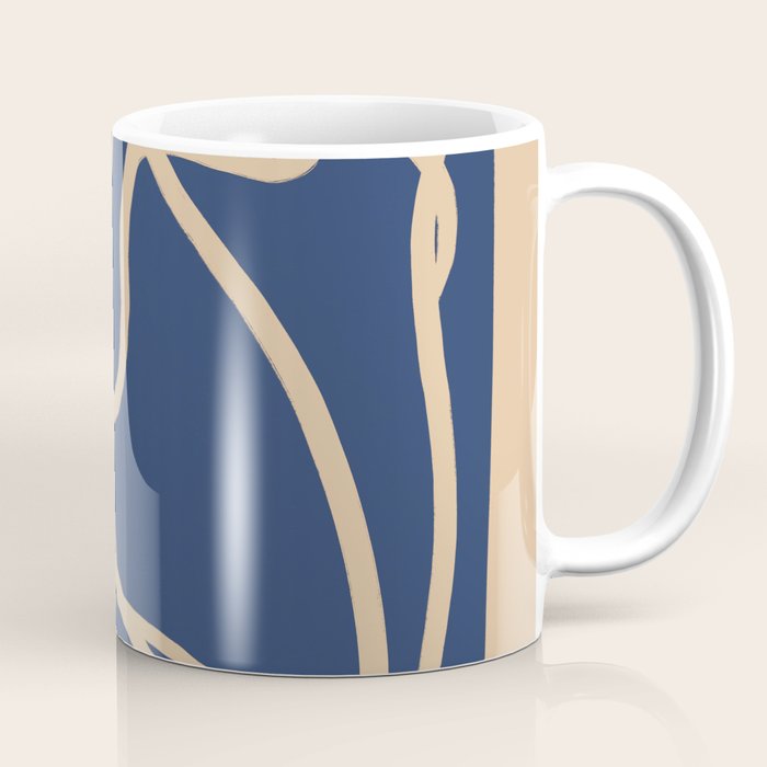 Abstract Line Art Cat 6 Coffee Mug Gallery Image 1