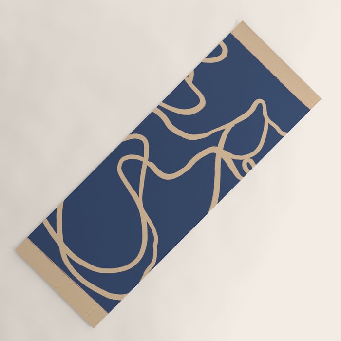 Abstract Line Art Cat 6 Yoga Mat Gallery Image 1