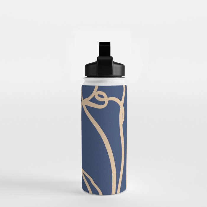 Abstract Line Art Cat 6 Water Bottle Gallery Image 2